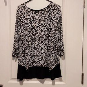 Anthropologie W5 Animal Print High-low Top large